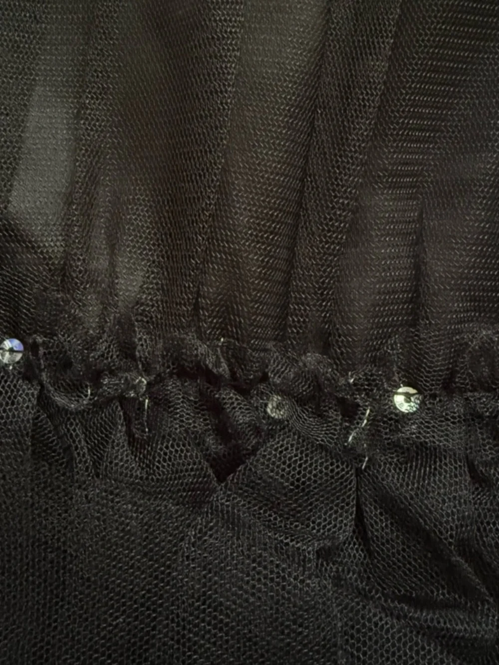 NWT Girl’s Black Tiered Tulle Dress with Bow Hair Clip